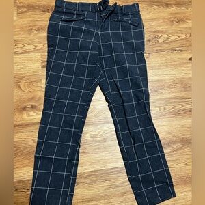 GAP Women’s Navy Blue Grid Pattern Chinos